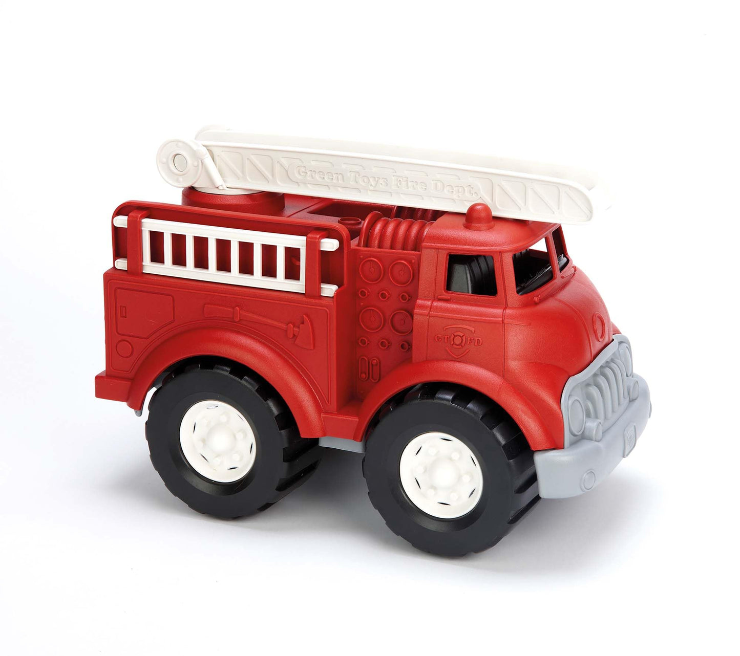 Green Toys Fire Truck - BPA , Phthalates Free Imaginative Play Toy for Improving Fine , Gross Motor Skills. for Kids,Red