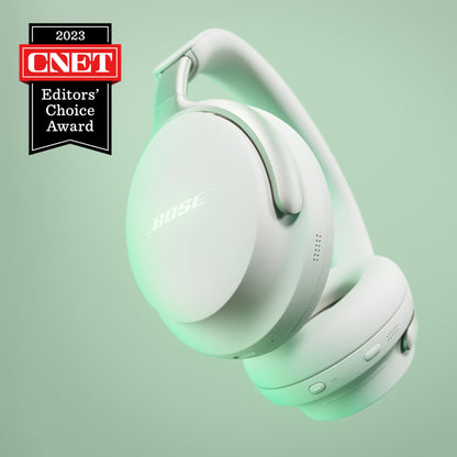 NEW Bose QuietComfort Ultra Wireless Noise Cancelling Headphones with Spatial Audio, Over-the-Ear Headphones with Mic, Up to 24 Hours of Battery Life, White Smoke