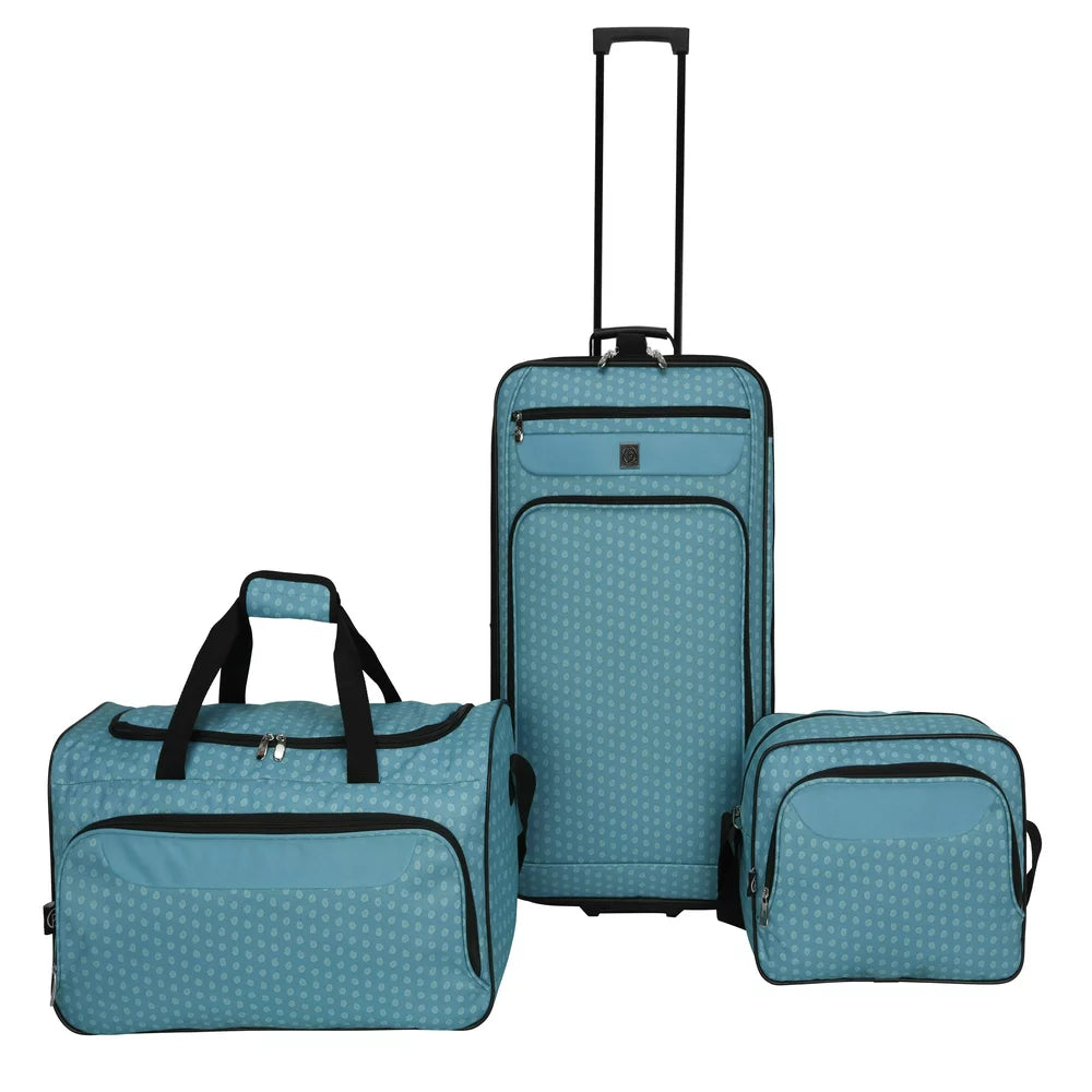 Protege 3-Piece Softside Luggage Value Travel Set - Blue