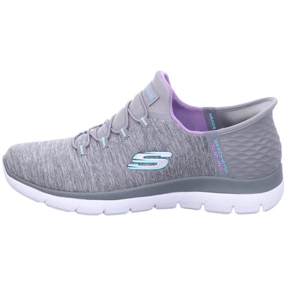 Skechers Women's Hands Free Slip Ins Summits Dazzling Haze Sneaker, Grey Mint, 7