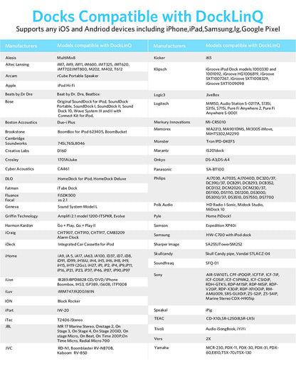 DockLinQ Pro Bluetooth 5.0 Adapter Receiver for Bose Sounddock and 30 pin iPod iPhone Music Docking Station(Not for Cars)