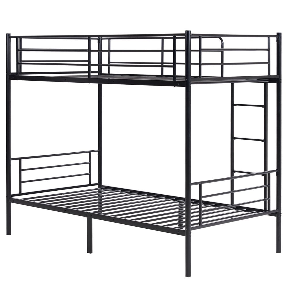 Zimtown Twin over Twin Steel Bunk Beds Frame Ladder Bedroom Dorm for Kids Adult Children