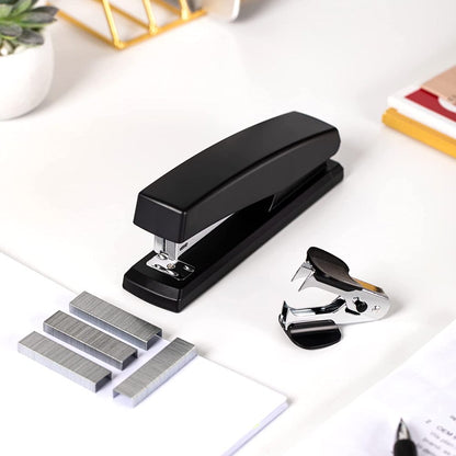 Desktop Stapler, Office Stapler, 20 Sheet Capacity, Includes 1000 Staples and Staple Remover, Black