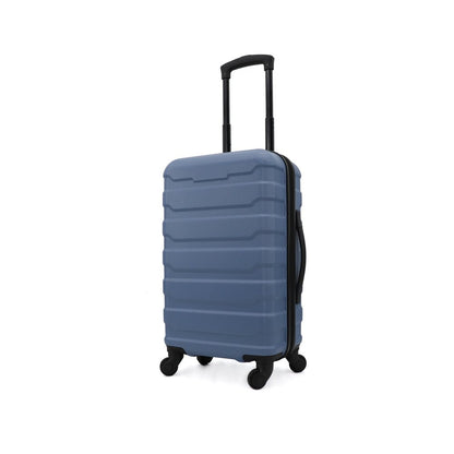 Protege 1 Piece 20" Hard Side Carry-on ABS Luggage with 2 Packing Cubes  Blue