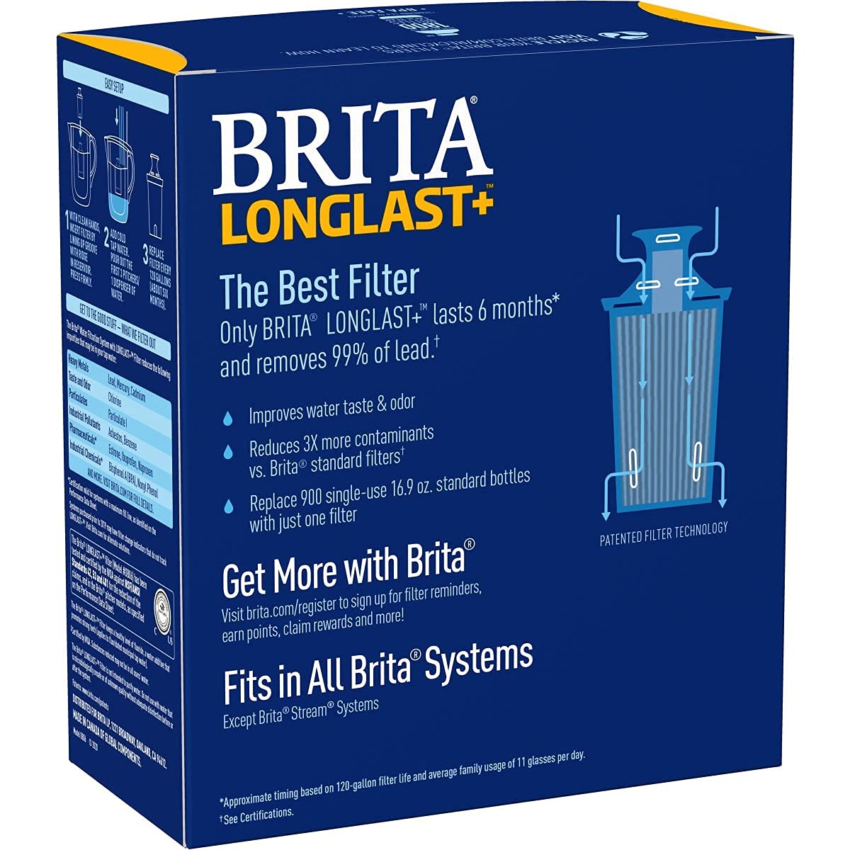 Brita Elite Water Filter Replacements for Pitchers and Dispensers, Reduces 99% of Lead from Tap Water, Lasts 6 Months, 2 Count