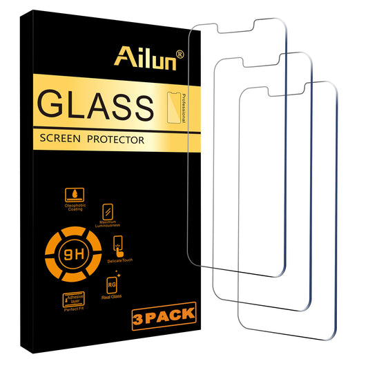 Ailun Glass Screen Protector for iPhone 14 Plus/iPhone 13 Pro Max [6.7 Inch Display], 3 Pack Case Friendly Tempered Glass