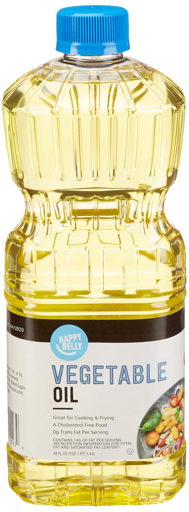 Amazon Brand, Happy Belly Soybean Vegetable Oil, 48 Fl Oz