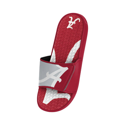 FOCO Alabama Crimson Tide NCAA Mens Colorblock Big Logo Gel Slides - M