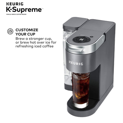 Keurig® K-Supreme Single Serve K-Cup Pod Coffee Maker, MultiStream Technology, Gray