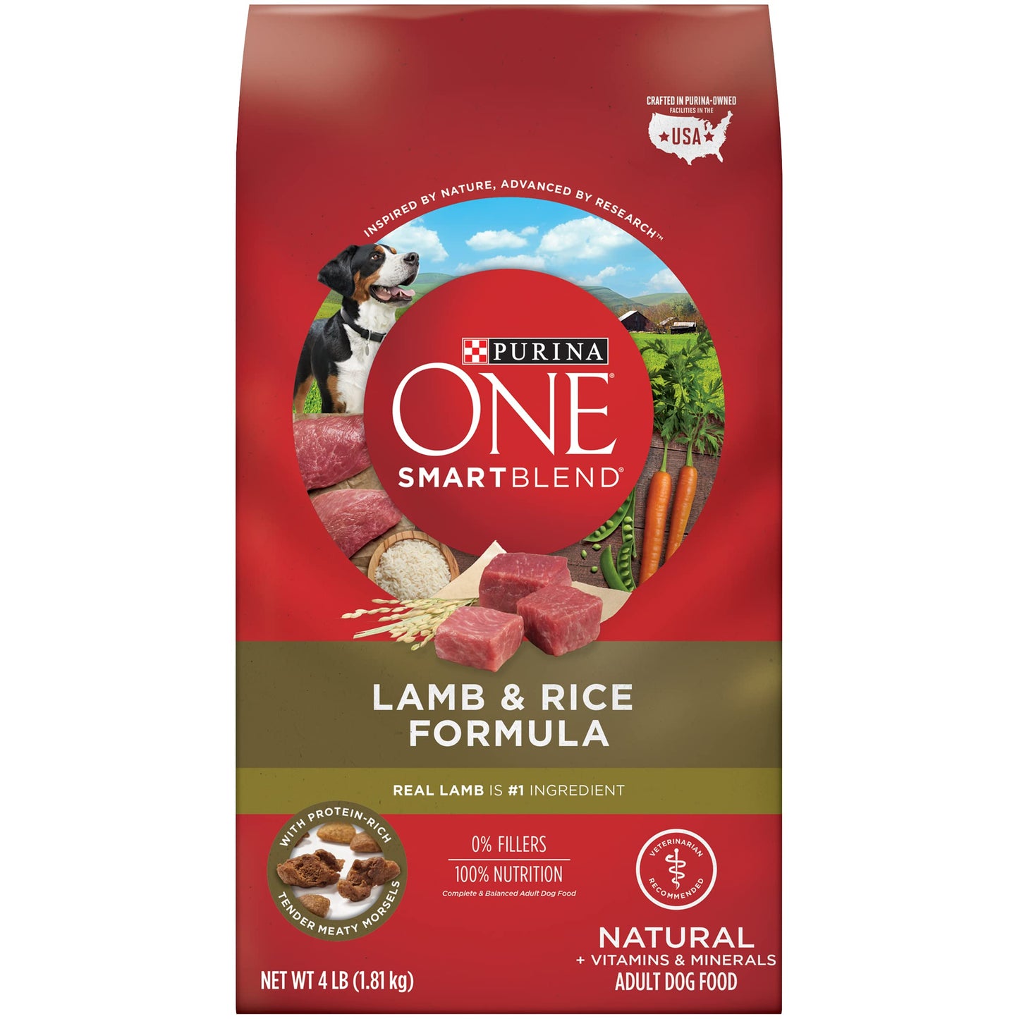 Purina ONE Dry Dog Food Lamb and Rice Formula - (4) 4 lb. Bags