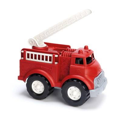 Green Toys Fire Truck - BPA , Phthalates Free Imaginative Play Toy for Improving Fine , Gross Motor Skills. for Kids,Red