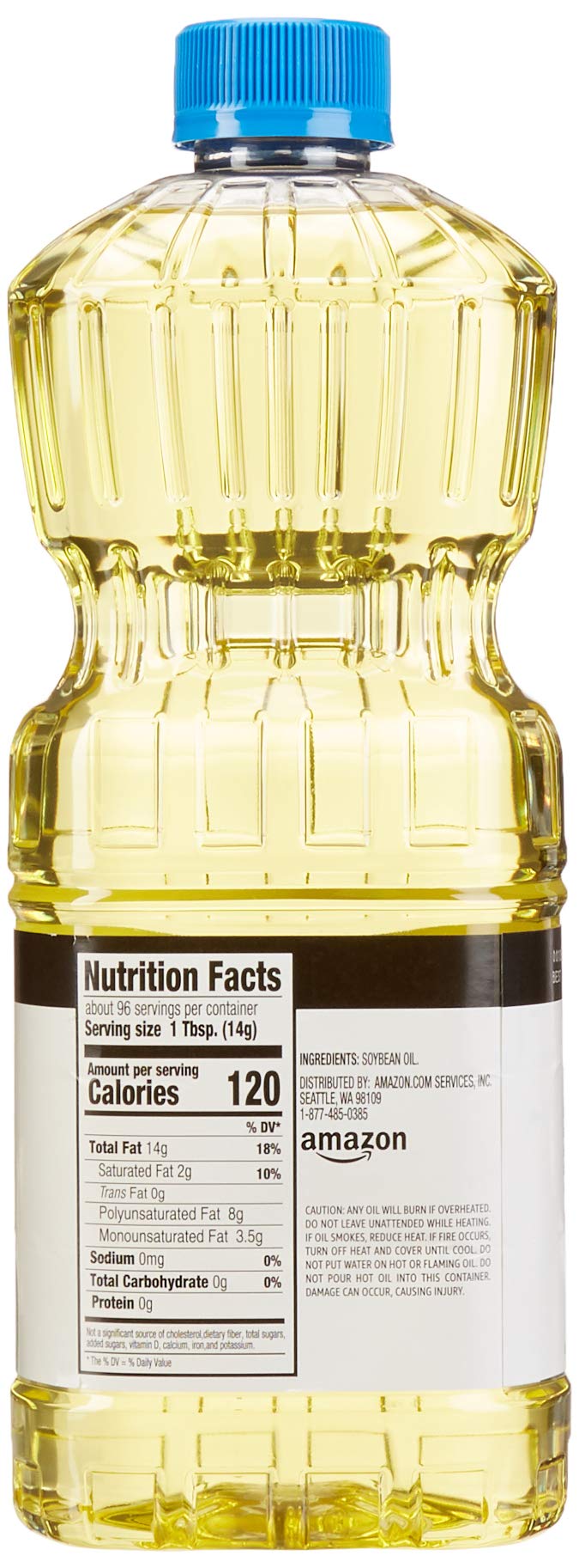 Amazon Brand, Happy Belly Soybean Vegetable Oil, 48 Fl Oz