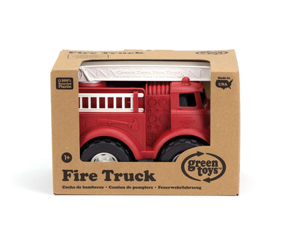 Green Toys Fire Truck - BPA , Phthalates Free Imaginative Play Toy for Improving Fine , Gross Motor Skills. for Kids,Red