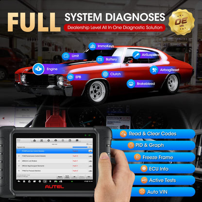 Autel Scanner MaxiCheck MX808S, Android 11, 2024 US Ver of MaxiCOM MK808S/ MK808Z, Updated of MK808 MX808, Full Bidirectional Control Scan Tool, Active Tests, 28+ Services, OE All System, FCA AutoAuth