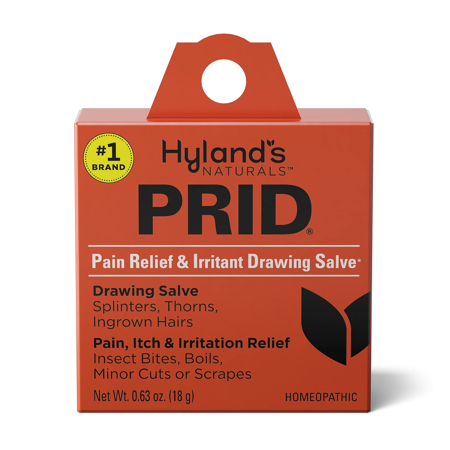 Hyland's Naturals PRID Drawing Salve, Topical Skin Irritation Relief, For Splinters, Thorns, Ingrown Hairs, Itch Relief for Bug Bites, Boils, Minor Cuts & Scrapes, 18 Grams