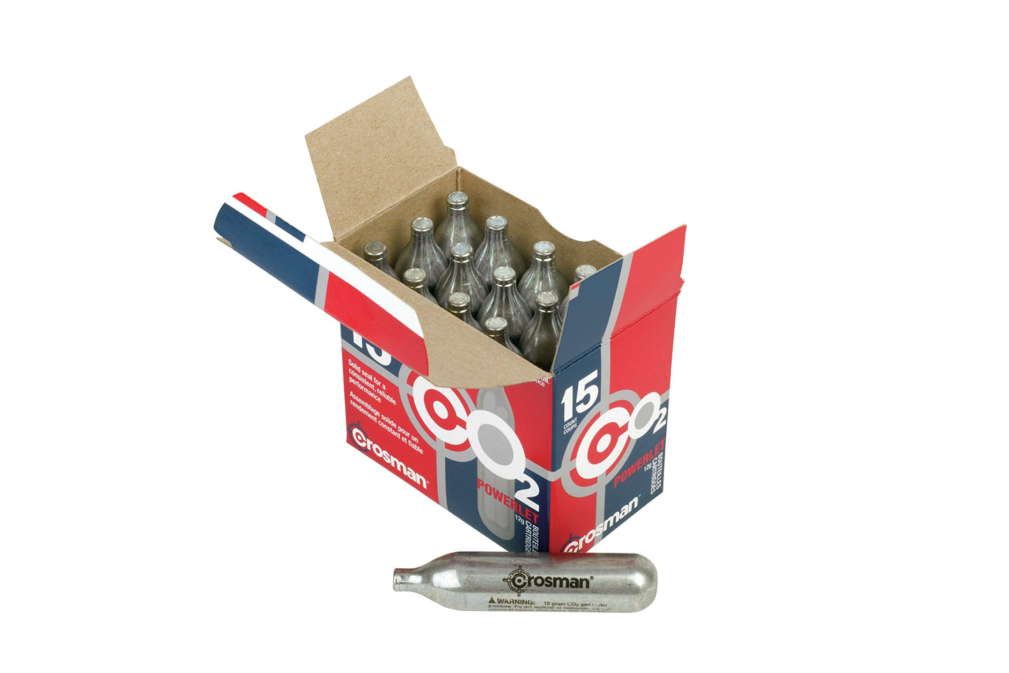 Crosman 15-Count CO2 Cartridges For Air Rifles And Air Pistols