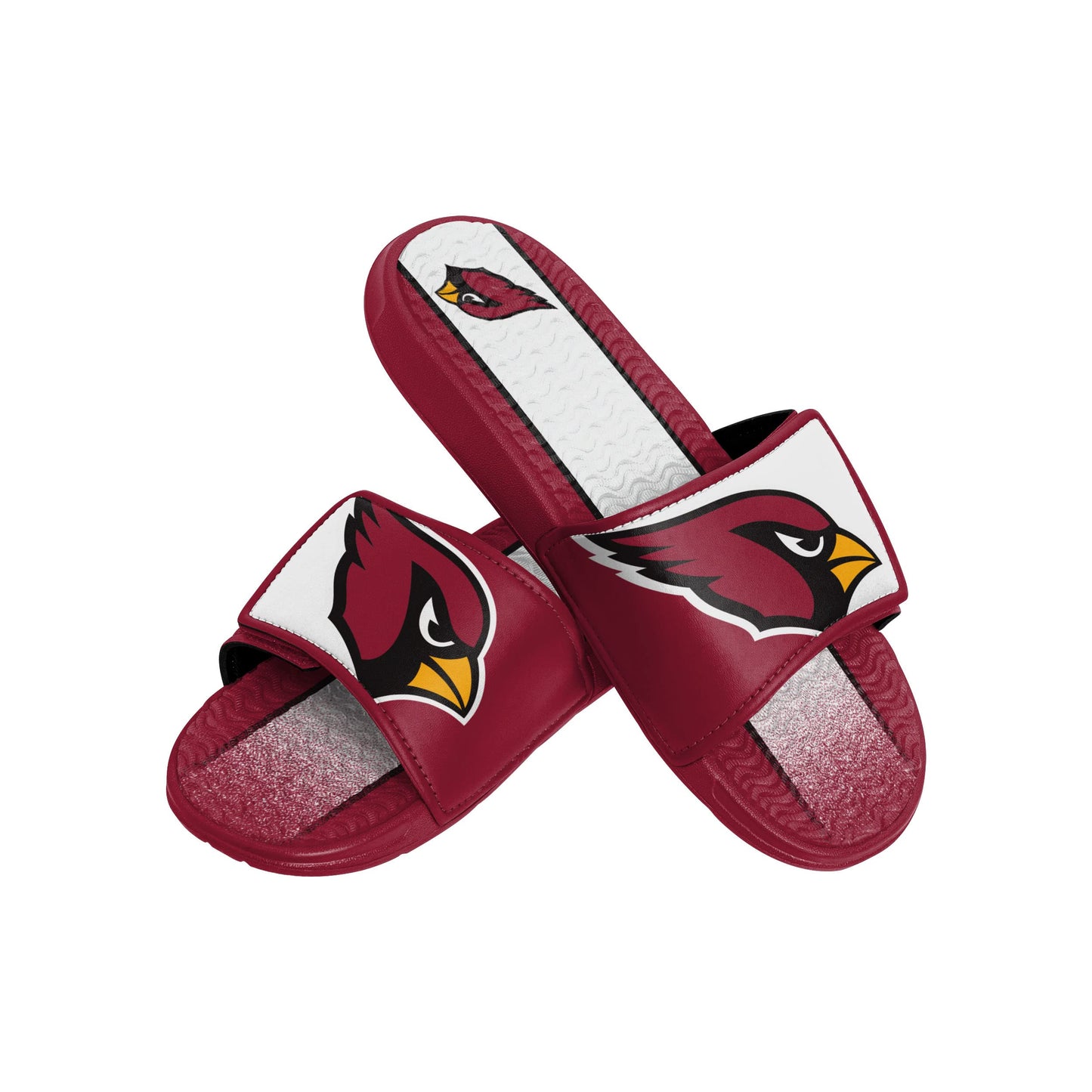 FOCO Arizona Cardinals NFL Mens Team Stripe Gel Slide - M