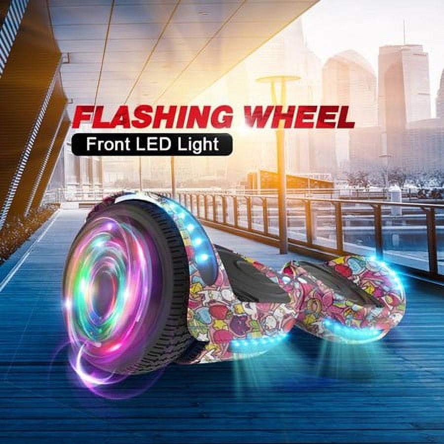 Hoverstar Flash Wheel Hoverboard 6.5 In., Bluetooth Speaker with LED Light, Self Balancing Wheel, Electric Scooter, Unicorn