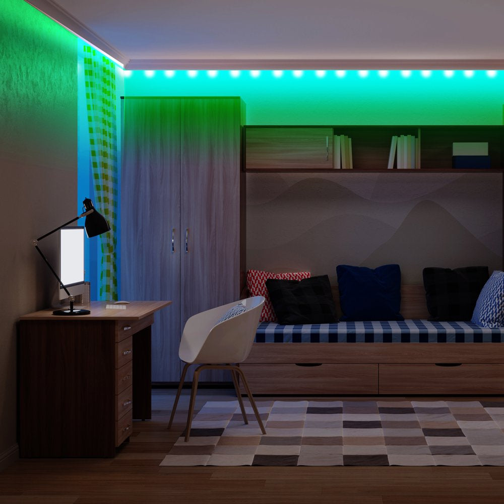 Monster LED 100ft Multicolor Light Strip, Indoor Locations, Bedrooms, Remote Control