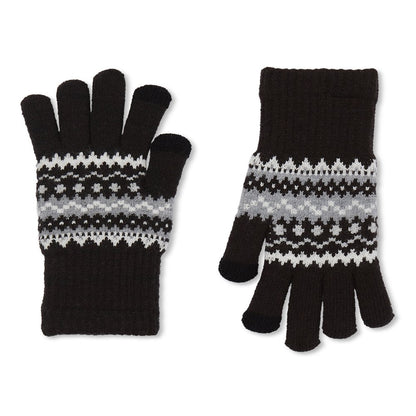 Time and Tru Women's Fair Isle Knit Gloves