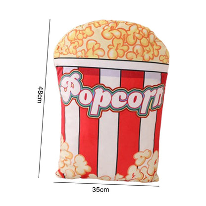 Throw Pillow Super Soft Vivid Modeling Birthday Gift Children Creative Popcorn Stuffed Doll Plush Toy Home Decor for Bedroom