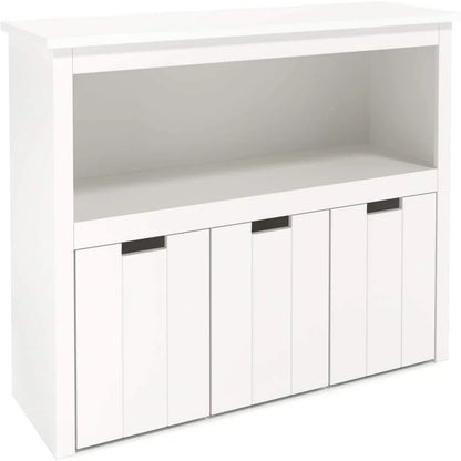 Homfa Kids Storage for Toy, Cube Storage Shelf with 3 Drawers for Kid's Gift, Living Room, White