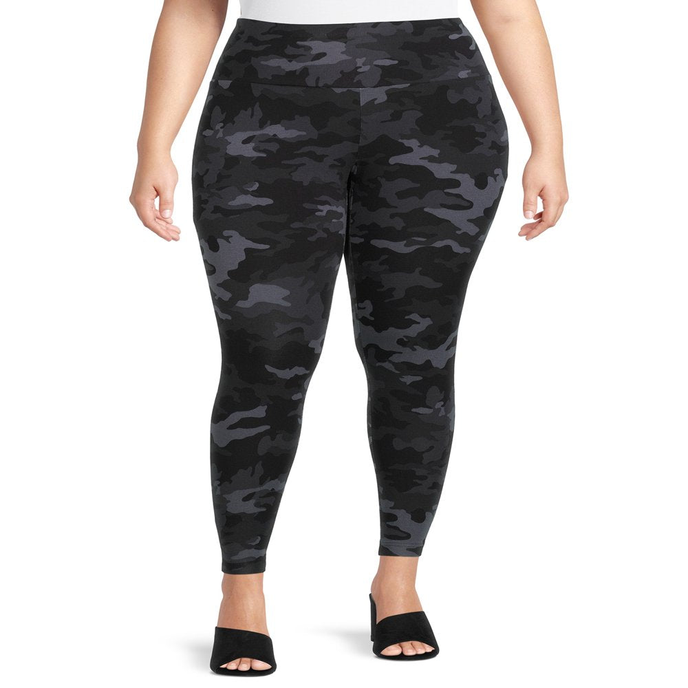  Women'S plus Size Leggings, 2-Pack