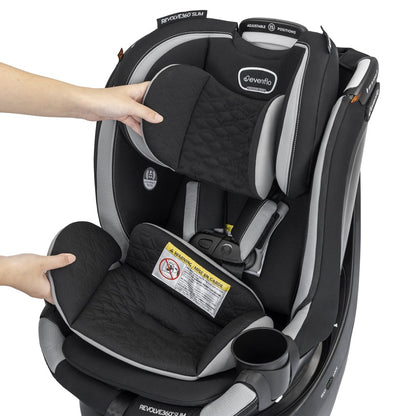 Revolve360 Slim 2-in-1 Rotational Car Seat with Quick Clean Cover (Salem Black)