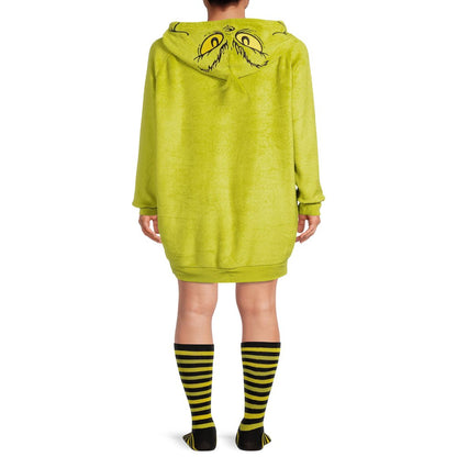 Dr. Seuss Women's Grinch Sleep Shimmer Lounger with Socks