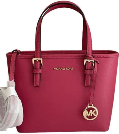 Michael Kors 35T9Gtvt0B Jet Set Travel Extra-Small Logo Top-Zip Tote Bag in Pwd Blsh Mlt