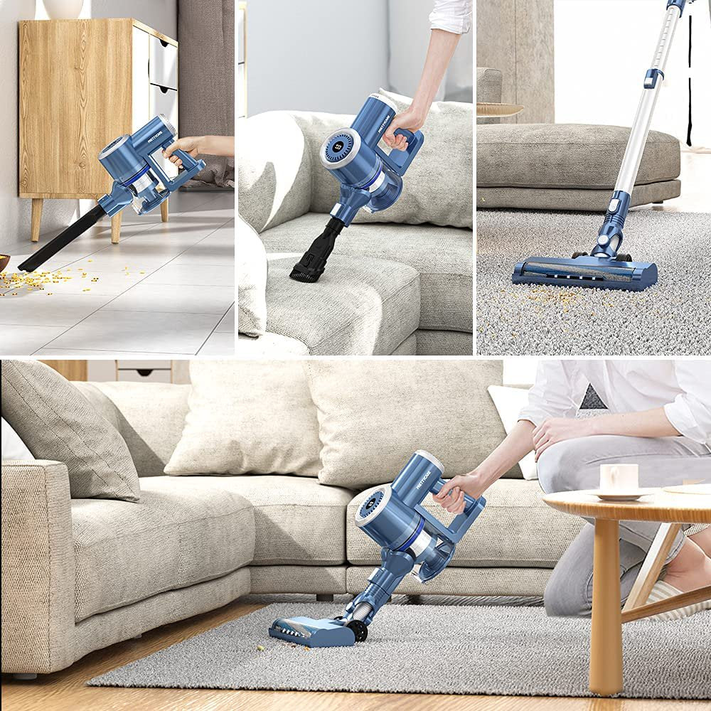 Prettycare Cordless Stick Vacuum Cleaner Lightweight for Carpet Floor Pet Hair W200