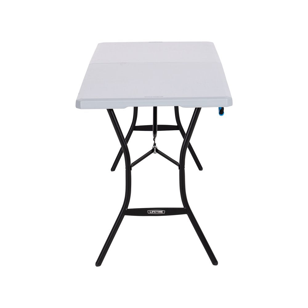 Lifetime 5-Foot Fold-in-Half  Table, Gray (80861)