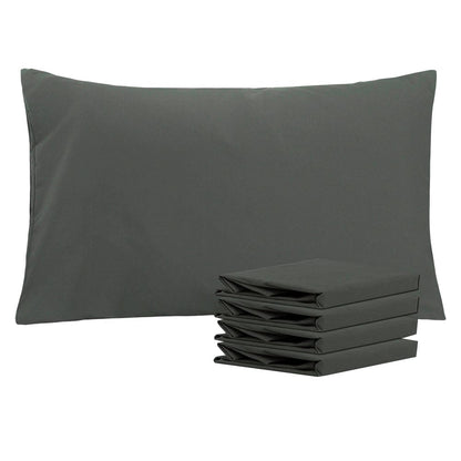 Ntbay 4 Pack Microfiber Queen Ultra Soft Pillowcases with Envelope Closure, 20"x30", Dark Gray