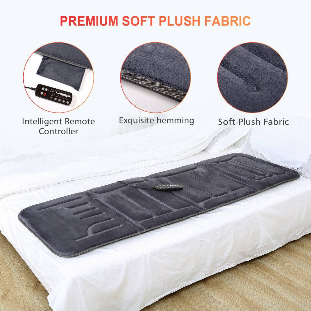 Comfier Full Body Seat Cushion Massager Mat with Heat Massage Chair Pad with 10 Vibration Motors & 2 Therapy Heating pad