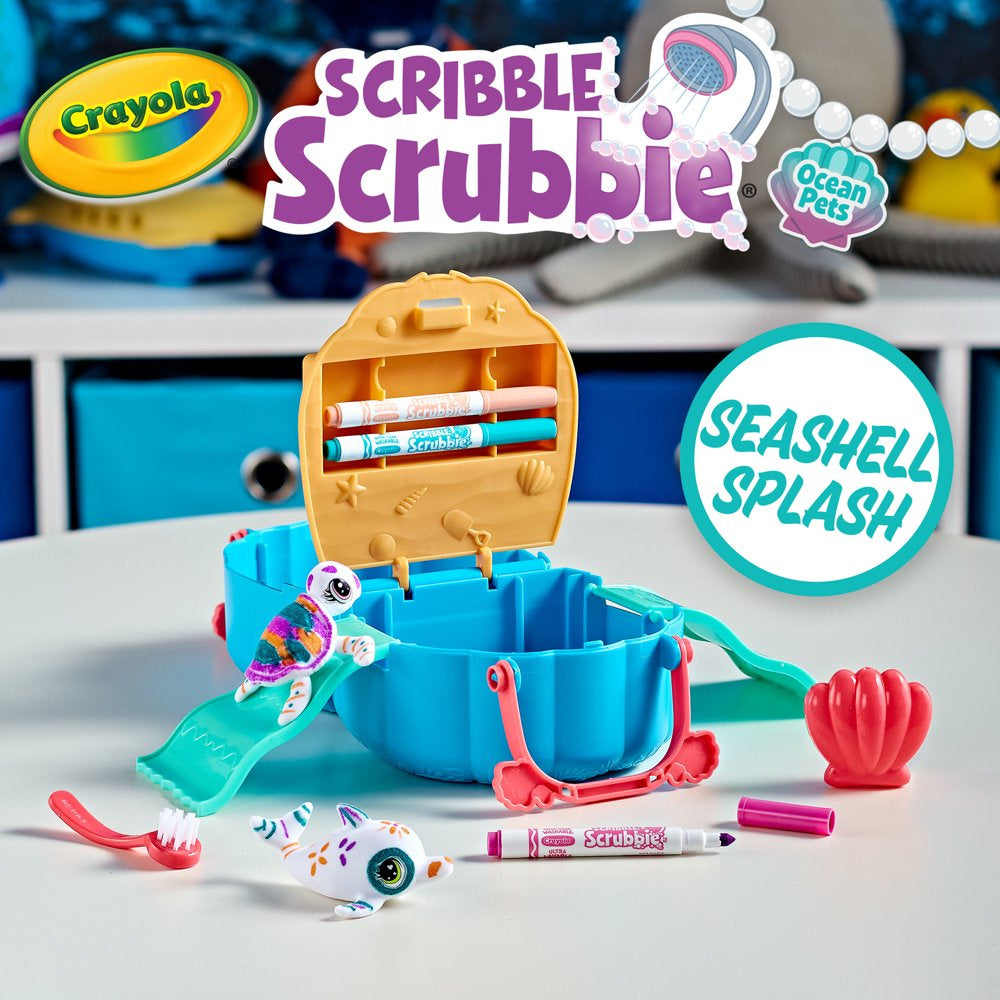 Crayola Scribble Scrubbie Ocean Animals Toy Set, School Supplies, Beginner Unisex Child, 8 Pcs