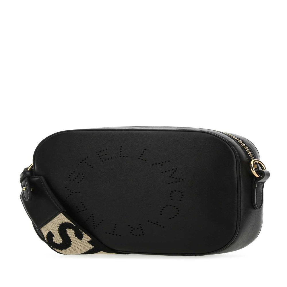 Stella Mccartney Woman Black Alter Mat Mini Stella Logo Crossbody Bag