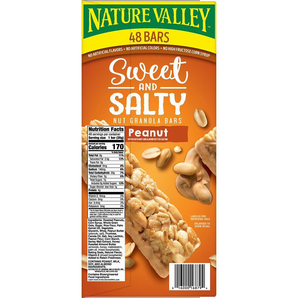 Nature Valley Sweet and Salty Granola Bars, Peanut, 30 ct