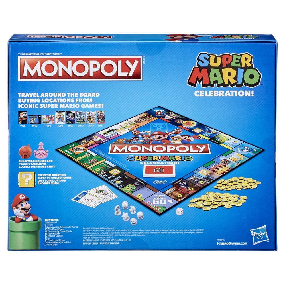 Monopoly Super Mario Celebration Edition Board Game for Kids Ages 8 and Up