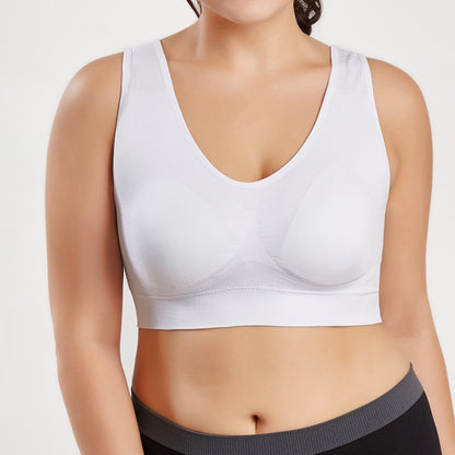  Plus Size Sports Bras for Women,Large Bust High Impact Sports Bras High Support No Underwire Fitness T-Shirt Paded Yoga Bras Comfort Full Coverage Everyday Sleeping Seamless Bralettes