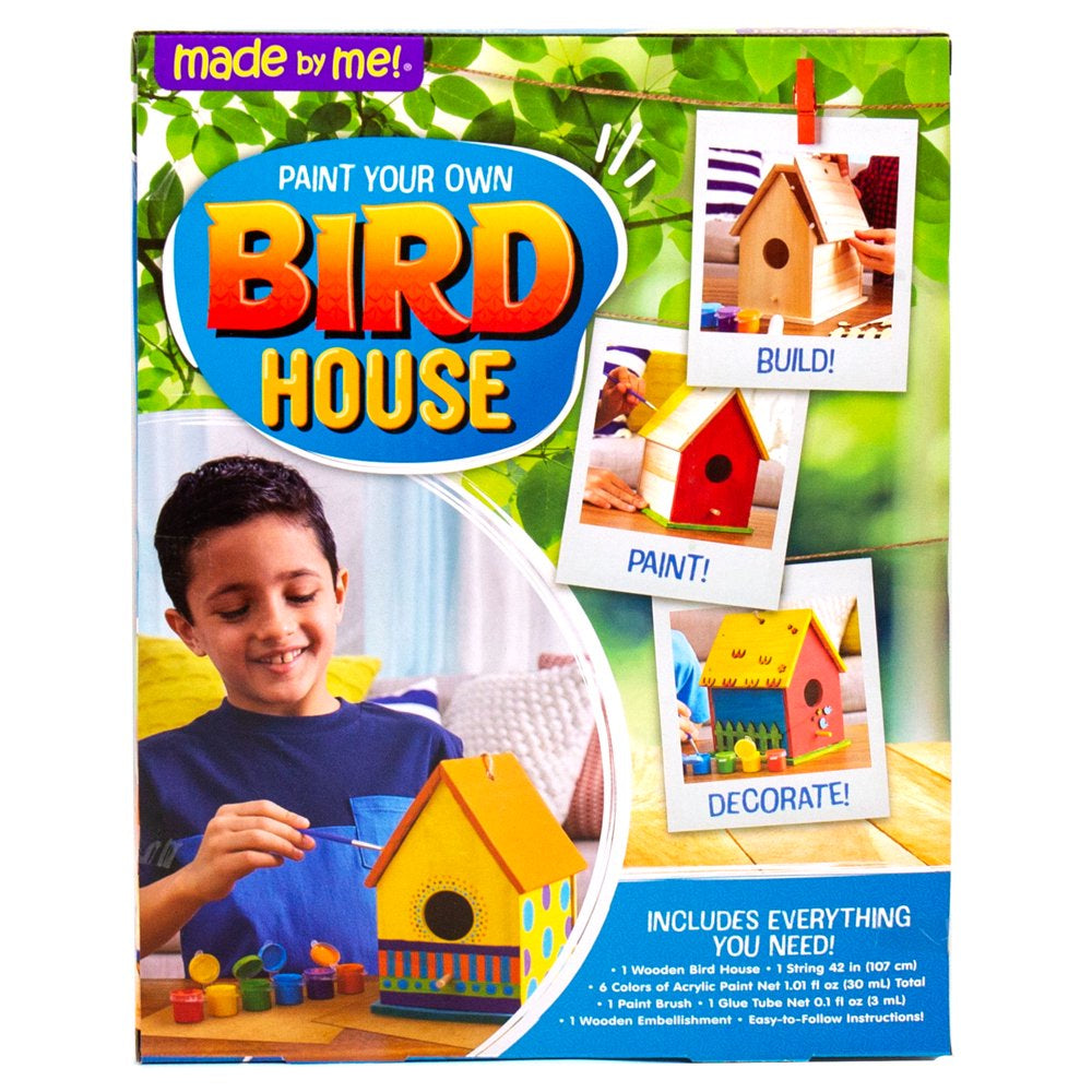 Paint Your Own Birdhouse Kit, Boys and Girls, Child, Ages 6+