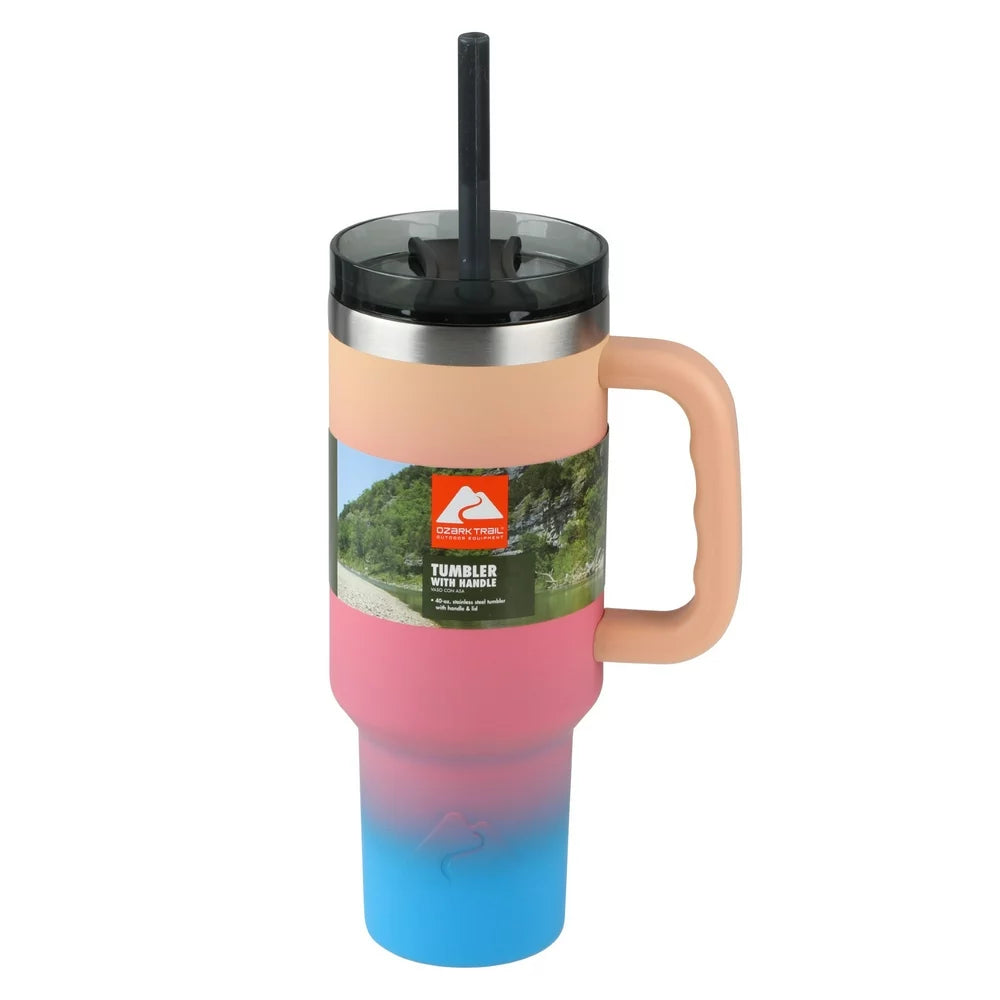 Ozark Trail 40 oz Vacuum Insulated Stainless Steel Tumbler Rose Gold