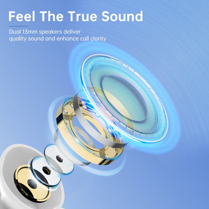 Bluetooth 5.0 Wireless Stereo Earbuds Headphones Noise Cancelling with Built-in Mic and Charging Case Hands-free Calling Sweatproof In-Ear Headset Earphone Earpiece for iPhone/Android Smart Phones