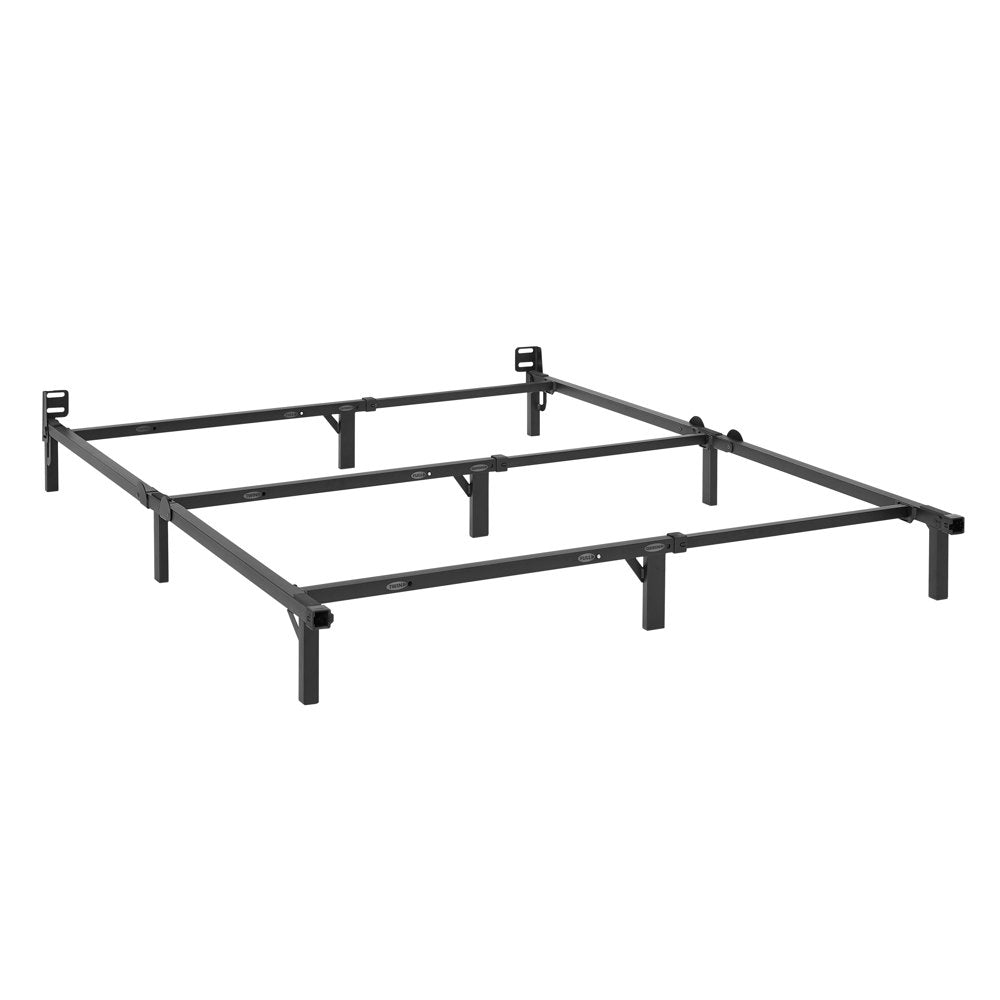 Mainstays 7" Adjustable Metal Bed Frame, Black, Adjusts Twin - Queen, Box Spring Required