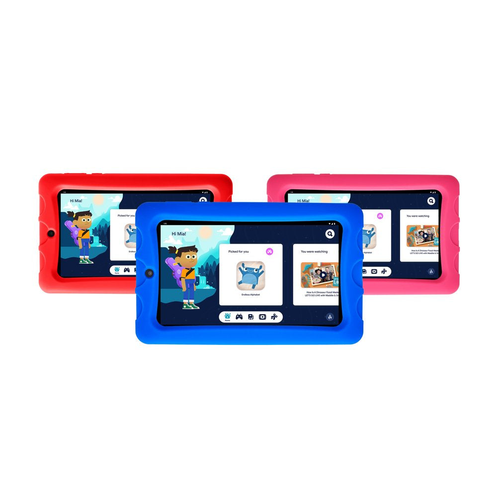 onn. 7" Kids Tablet, 32GB (2022 Model) , 2.0 GHz Quad-Core Processor, Blue