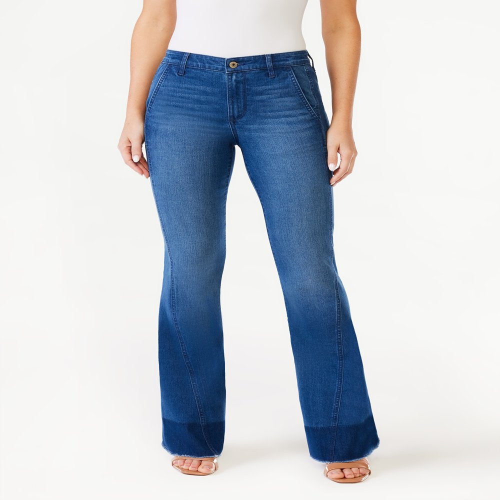 Sofia Jeans Women'S Eden Straight Super High Rise 90S Raw Hem Jeans, 30.5" Inseam, Sizes 00-22