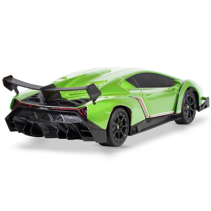 Best Choice Products 1/24 Officially Licensed RC Lamborghini Veneno Sport Racing Car w/ 2.4GHz Remote Control - Lime Green