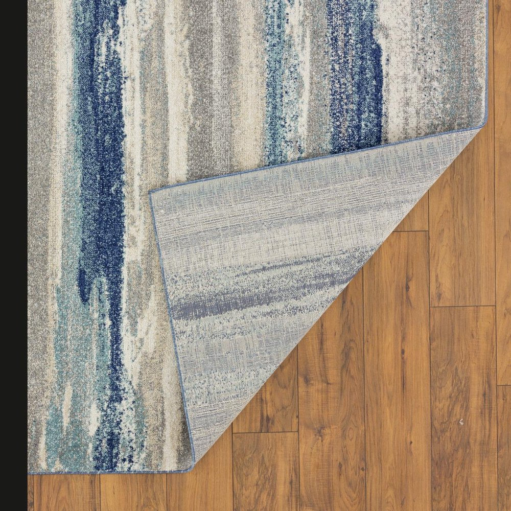 Luxe Weavers Lagos Collection 7501 Blue 8x10 Abstract Area Rug