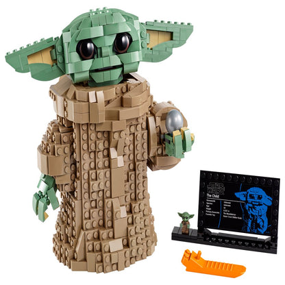 LEGO Star Wars: The Mandalorian The Child 75318 Baby Yoda Figure, Building Toy, Collectible Kids' Room Decoration, with Minifigure, Gift Idea