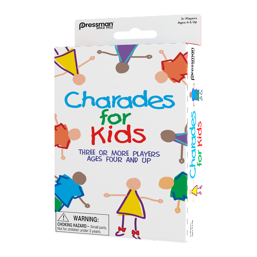 Pressman Charades for Kids Game - Travel Version - 'No Reading Required' Family Game