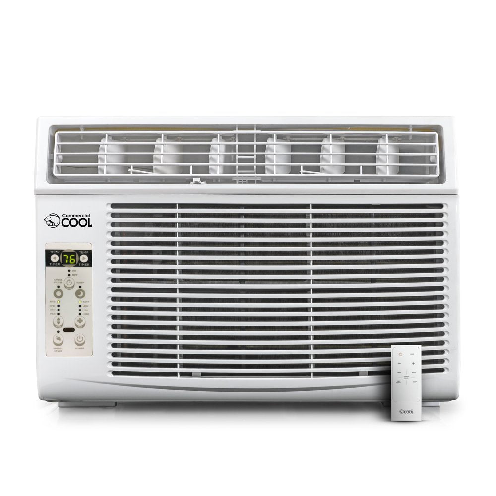 COMMERCIAL COOL 10,000 BTU Window Air Conditioner with Remote Control and Adjustable Thermostat, Cools up to 450 Sq. Ft. with Electronic Controls & Digital Display